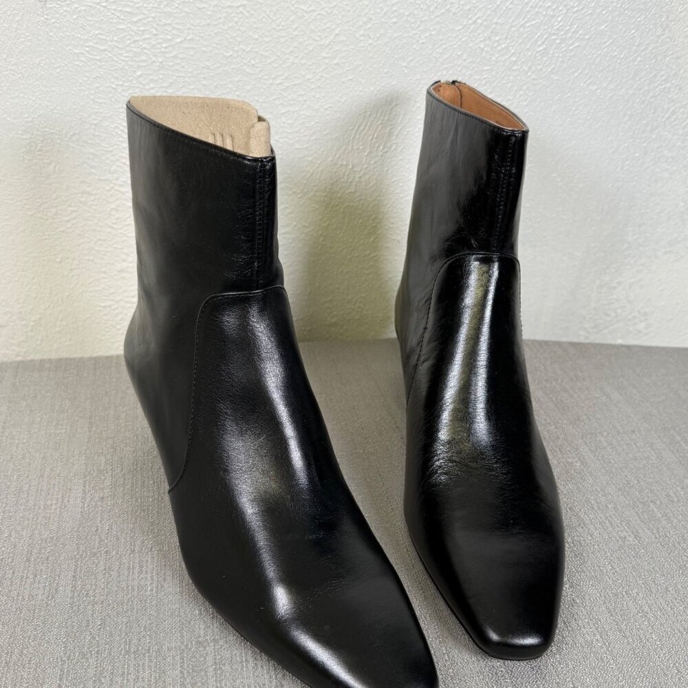 Madewell The Dimes Kitten-Heel Boot in Crinkle Leather NN026 Modern Elegance - Picture 11 of 13